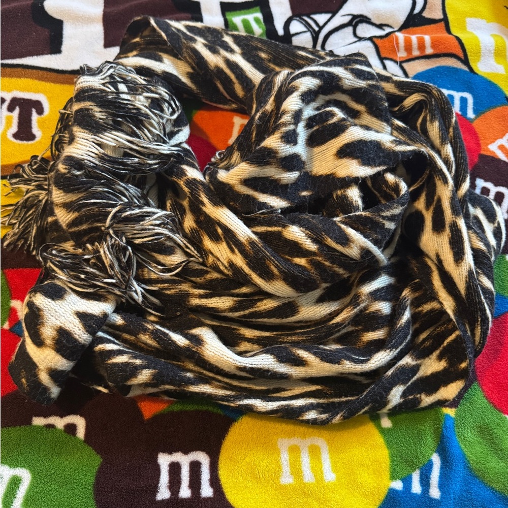 Michael Kors Leopard Print Scarf